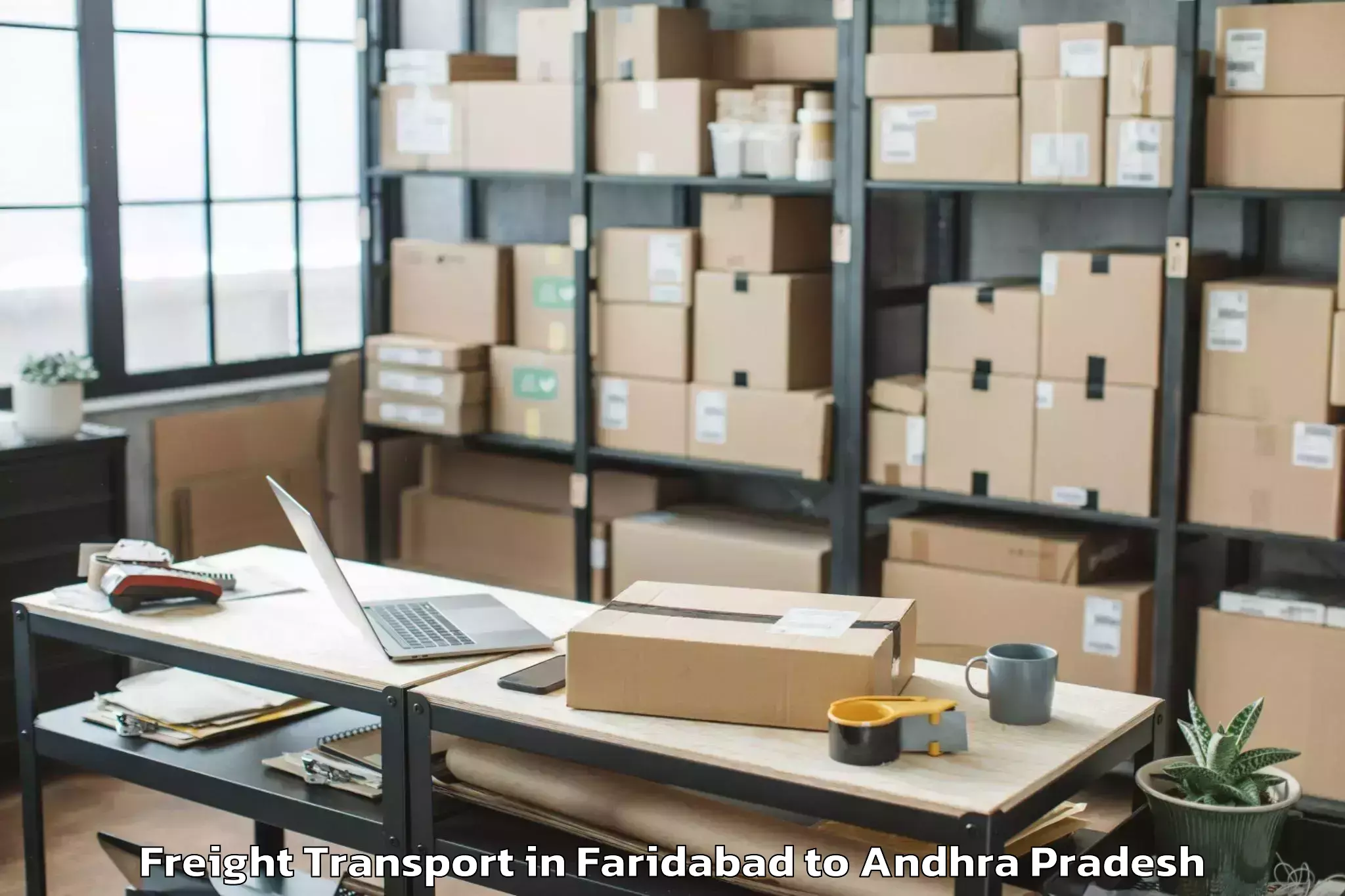 Trusted Faridabad to Sarvepalli Freight Transport